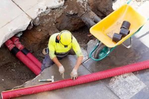 underground sewer pipe